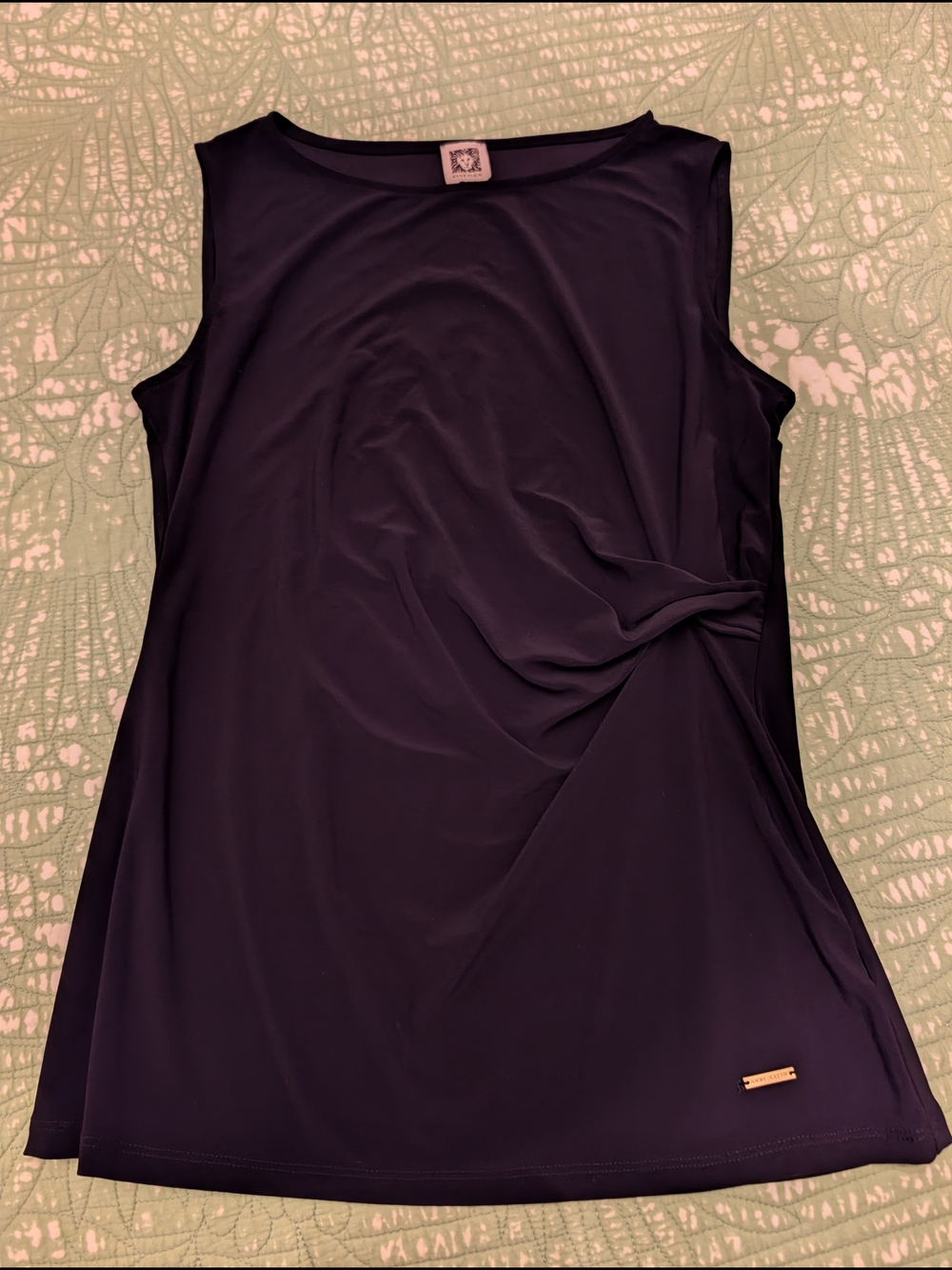 Anne Klein Top with Logo Tag